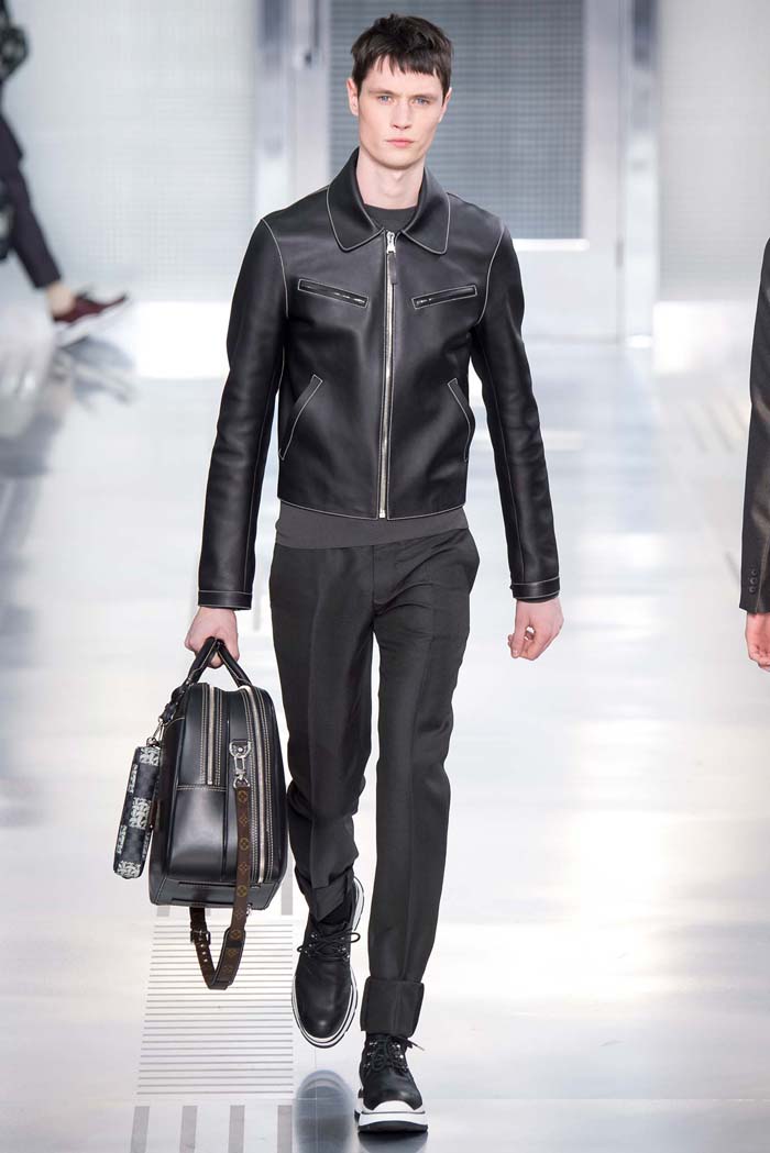 Мужские кожаные куртки осень-зима 2015-2016: Louis Vuitton (лук 2)